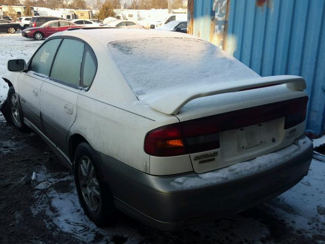 4S3BE686217200361 - 2001 SUBARU LEGACY OUT WHITE photo 3