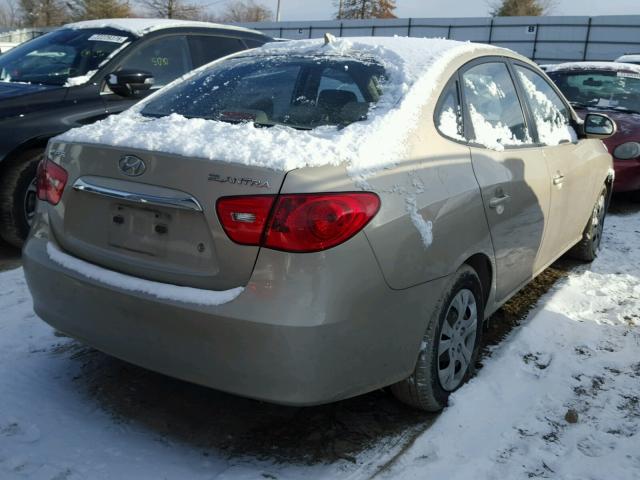 KMHDU4AD7AU091028 - 2010 HYUNDAI ELANTRA BL TAN photo 4