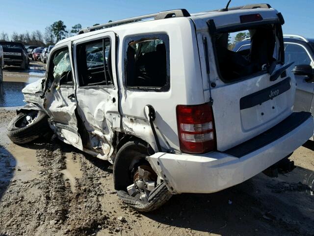 1J8GP28K89W549881 - 2009 JEEP LIBERTY SP WHITE photo 3