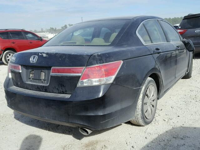 1HGCP2F39CA174526 - 2012 HONDA ACCORD LX BLACK photo 4