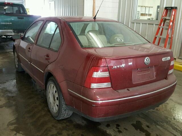 3VWRK69M34M130560 - 2004 VOLKSWAGEN JETTA GL RED photo 3