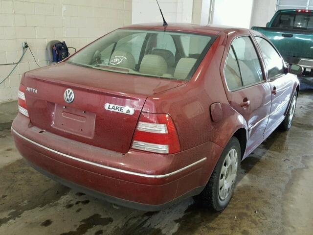 3VWRK69M34M130560 - 2004 VOLKSWAGEN JETTA GL RED photo 4