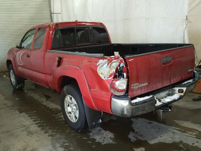 5TEUX42N79Z601285 - 2009 TOYOTA TACOMA ACC RED photo 3