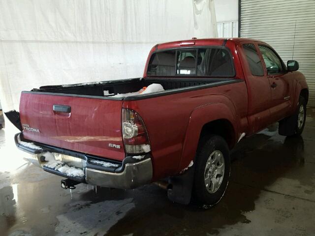 5TEUX42N79Z601285 - 2009 TOYOTA TACOMA ACC RED photo 4
