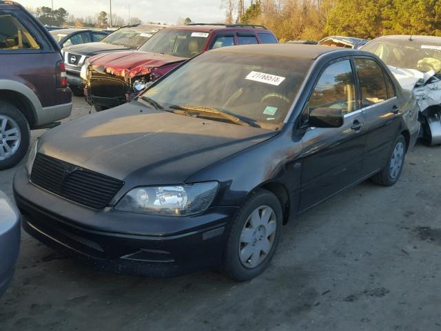 JA3AJ26E32U031091 - 2002 MITSUBISHI LANCER ES BLACK photo 2