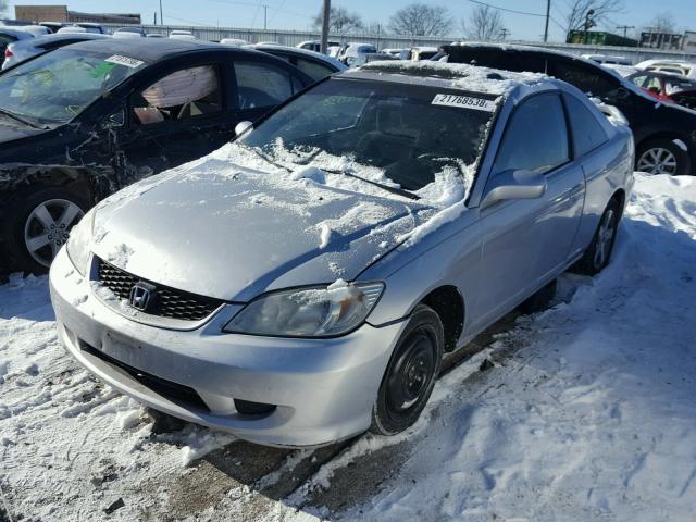 1HGEM22984L021461 - 2004 HONDA CIVIC EX SILVER photo 2