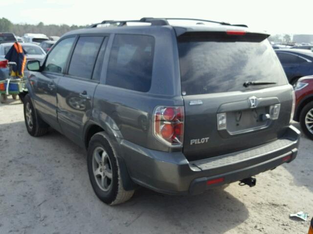 5FNYF28777B004623 - 2007 HONDA PILOT EXL GRAY photo 3