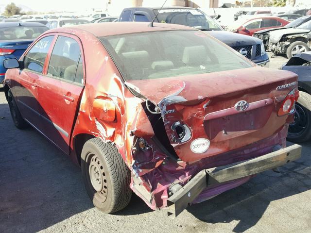 JTDBR32E552063180 - 2005 TOYOTA COROLLA CE RED photo 3