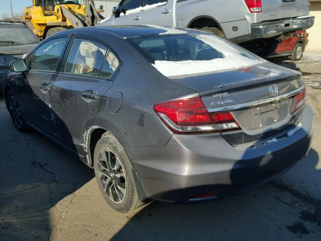 19XFB2F83EE040438 - 2014 HONDA CIVIC EX ნაცრისფერი ფოტო 3