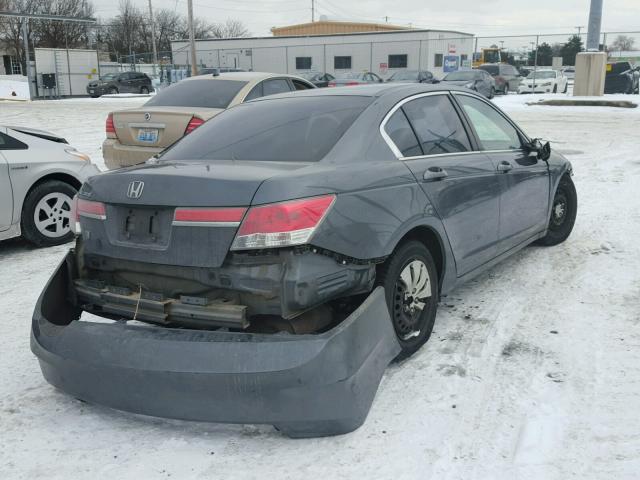 1HGCP2F31CA056731 - 2012 HONDA ACCORD LX GRAY photo 4