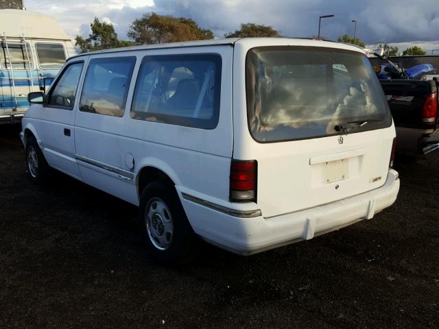 1B4GH4437NX250365 - 1992 DODGE GRAND CARA WHITE photo 3