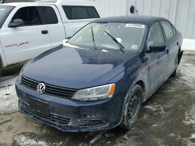 3VW2K7AJ8CM347724 - 2012 VOLKSWAGEN JETTA BASE 蓝色 照片 2