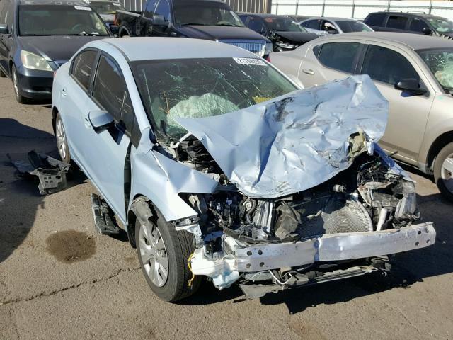 2HGFB2F55CH571763 - 2012 HONDA CIVIC LX BLUE photo 1