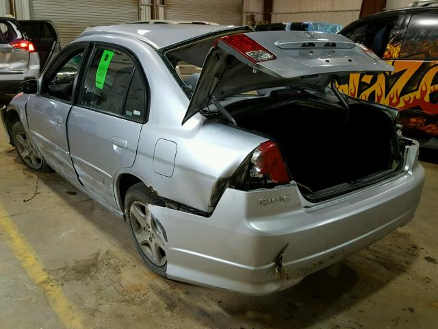 2HGES26784H633171 - 2004 HONDA CIVIC EX SILVER photo 3