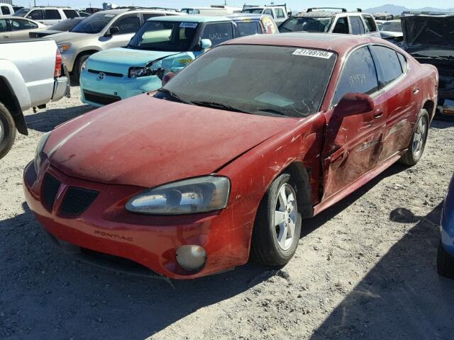 2G2WP552281121842 - 2008 PONTIAC GRAND PRIX RED photo 2