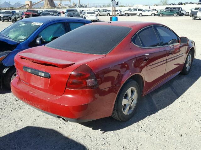 2G2WP552281121842 - 2008 PONTIAC GRAND PRIX RED photo 4