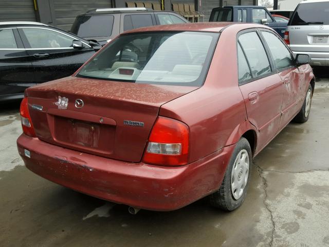 JM1BJ222810441571 - 2001 MAZDA PROTEGE DX RED photo 4