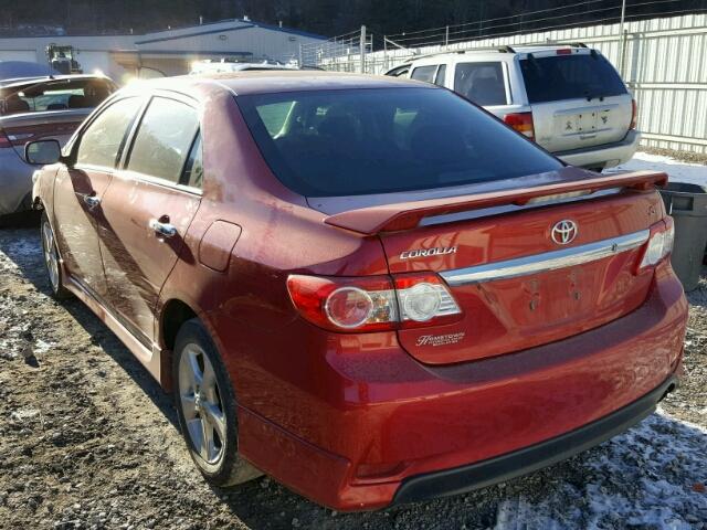 5YFBU4EEXDP176428 - 2013 TOYOTA COROLLA BA RED photo 3