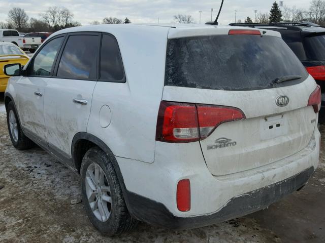 5XYKTCA66EG464092 - 2014 KIA SORENTO LX WHITE photo 3