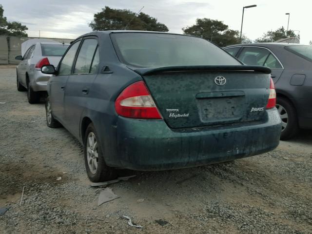 JT2BK12U410019508 - 2001 TOYOTA PRIUS GREEN photo 3