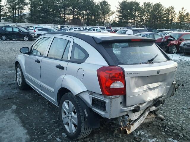 1B3HB48B77D242430 - 2007 DODGE CALIBER SX SILVER photo 3