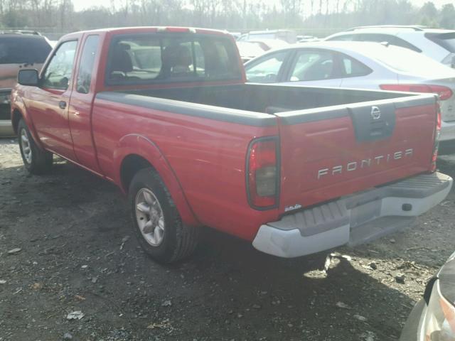 1N6DD26T24C456702 - 2004 NISSAN FRONTIER K RED photo 3