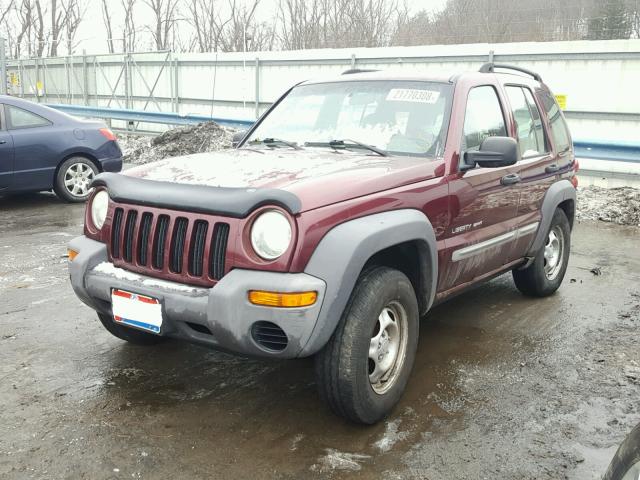 1J8GL48K12W209792 - 2002 JEEP LIBERTY SP PURPLE photo 2