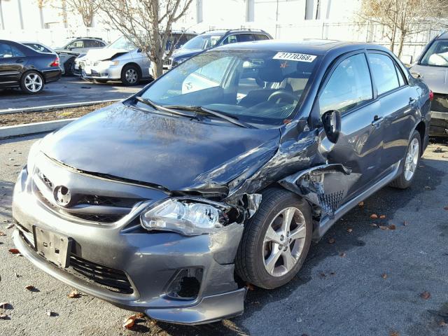 2T1BU4EE1BC645676 - 2011 TOYOTA COROLLA BA CHARCOAL photo 2