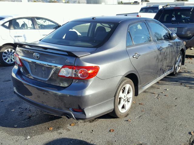 2T1BU4EE1BC645676 - 2011 TOYOTA COROLLA BA CHARCOAL photo 4