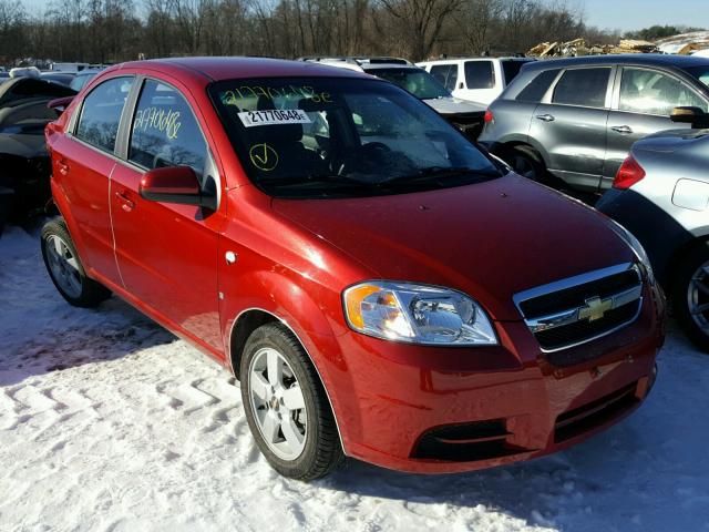 KL1TD56608B141149 - 2008 CHEVROLET AVEO BASE RED photo 1