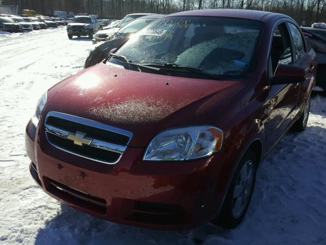 KL1TD56608B141149 - 2008 CHEVROLET AVEO BASE RED photo 2