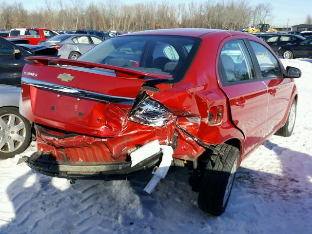 KL1TD56608B141149 - 2008 CHEVROLET AVEO BASE RED photo 4