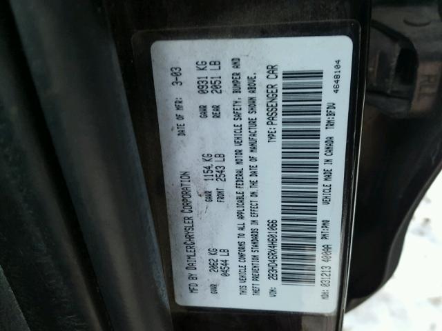 2B3HD46RX4H601066 - 2004 DODGE INTREPID S იასამნისფერი ფოტო 10