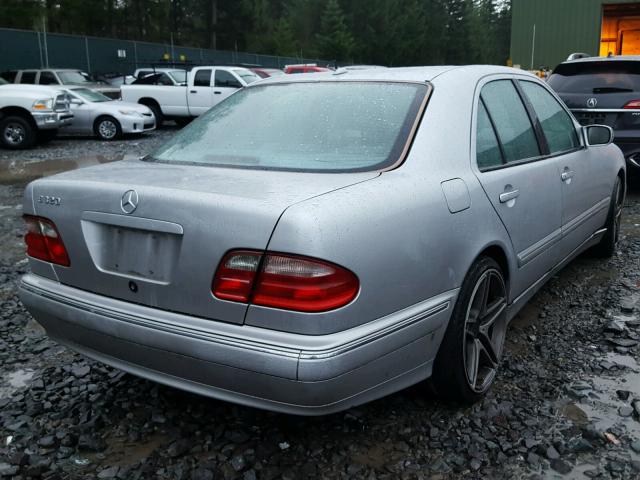 WDBJF65J12B413574 - 2002 MERCEDES-BENZ E 320 SILVER photo 4