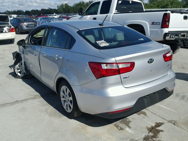 KNADM4A34G6597406 - 2016 KIA RIO LX SILVER photo 3