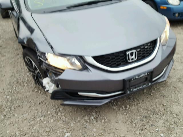 19XFB2F84DE007284 - 2013 HONDA CIVIC EX GRAY photo 9