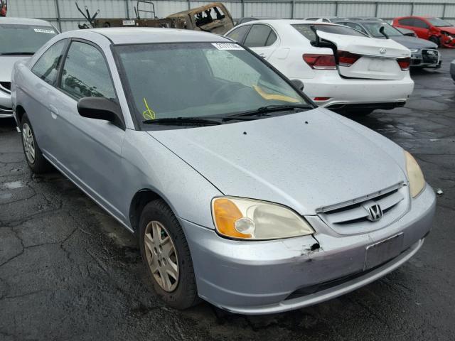 1HGEM22513L014962 - 2003 HONDA CIVIC LX SILVER photo 1