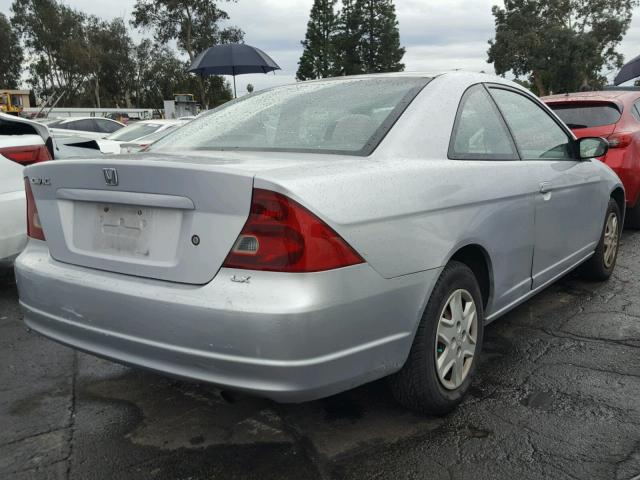 1HGEM22513L014962 - 2003 HONDA CIVIC LX SILVER photo 4