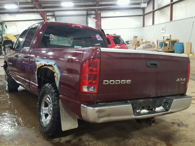 1D7HU18NX3S195066 - 2003 DODGE RAM 1500 S MAROON photo 3