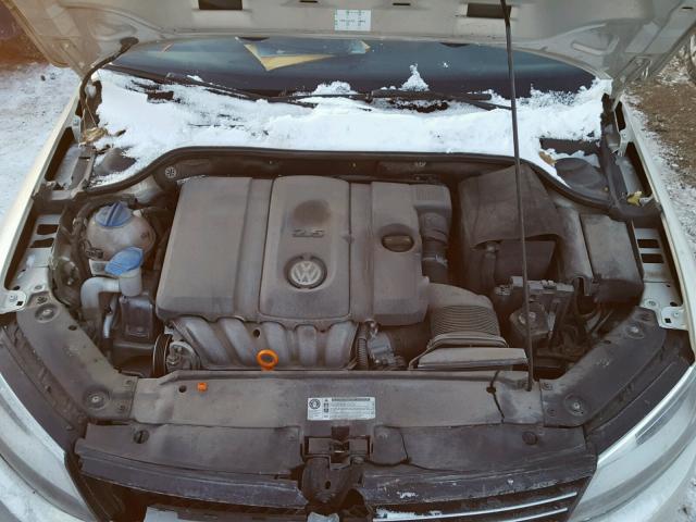 3VWLX7AJ5BM337625 - 2011 VOLKSWAGEN JETTA SEL SILVER photo 7