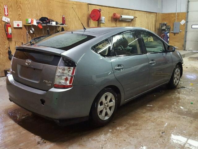 JTDKB20U753040213 - 2005 TOYOTA PRIUS TEAL photo 4