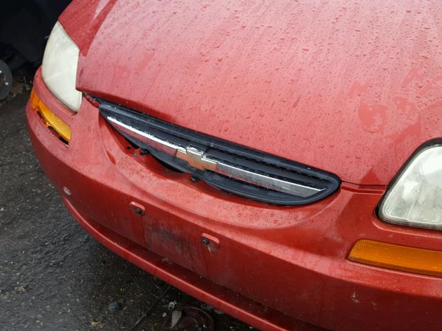 KL1TD66687B736478 - 2007 CHEVROLET AVEO BASE Qırmızı foto 9