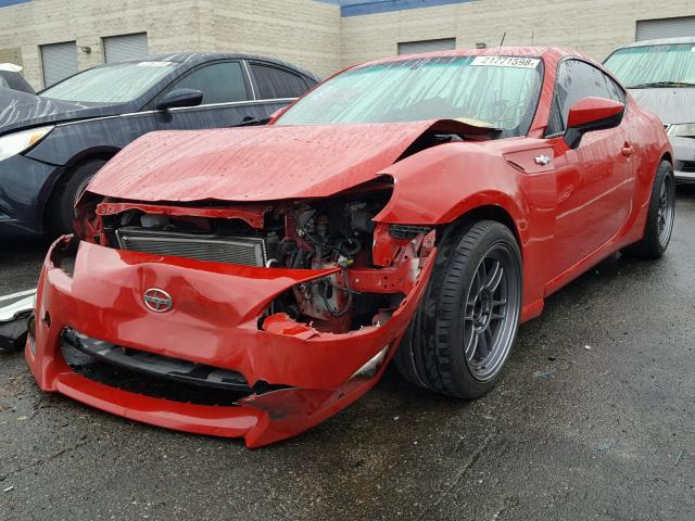 JF1ZNAA10D2713695 - 2013 TOYOTA SCION FR-S წითელი ფოტო 2