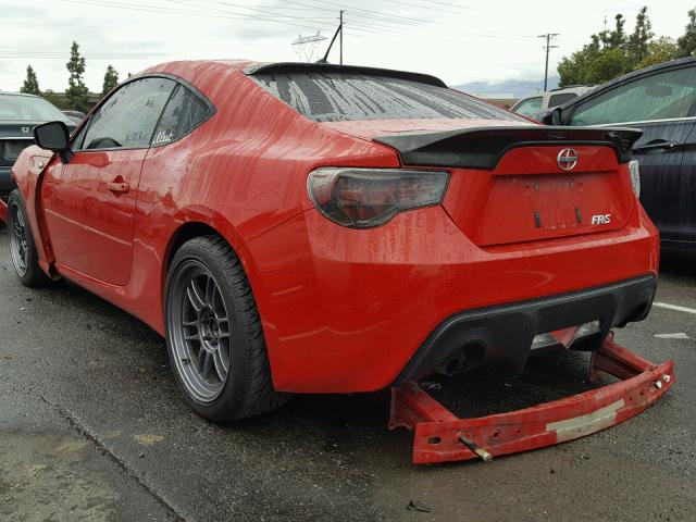 JF1ZNAA10D2713695 - 2013 TOYOTA SCION FR-S RED photo 3