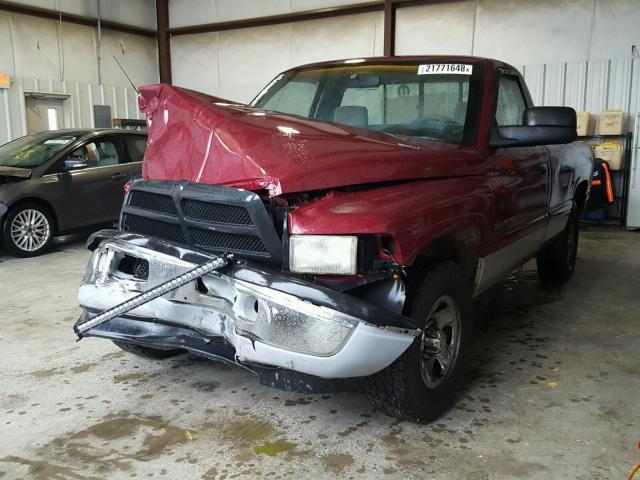 1B7HC16Y8RS728633 - 1994 DODGE RAM 1500 MAROON photo 2