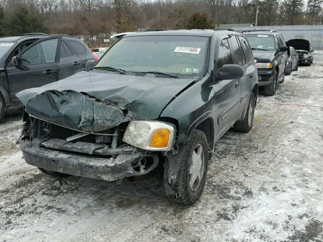 1GKDT13S922304628 - 2002 GMC ENVOY GREEN photo 2