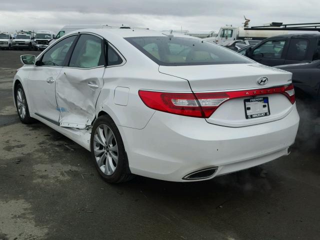 KMHFH4JG8EA385908 - 2014 HYUNDAI AZERA GLS WHITE photo 3