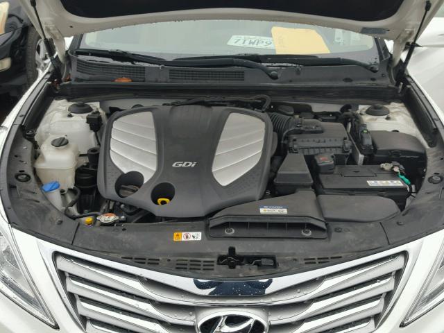 KMHFH4JG8EA385908 - 2014 HYUNDAI AZERA GLS WHITE photo 7