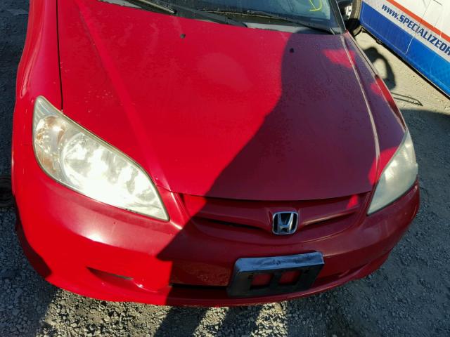 1HGES16335L021004 - 2005 HONDA CIVIC DX V RED photo 9