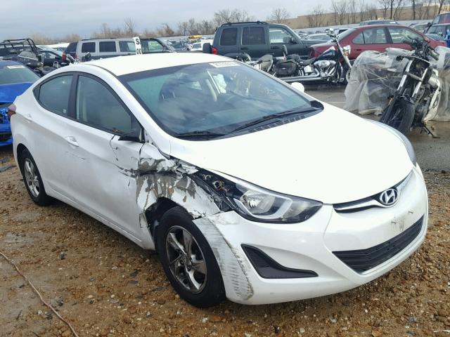 5NPDH4AE7EH512912 - 2014 HYUNDAI ELANTRA SE WHITE photo 1